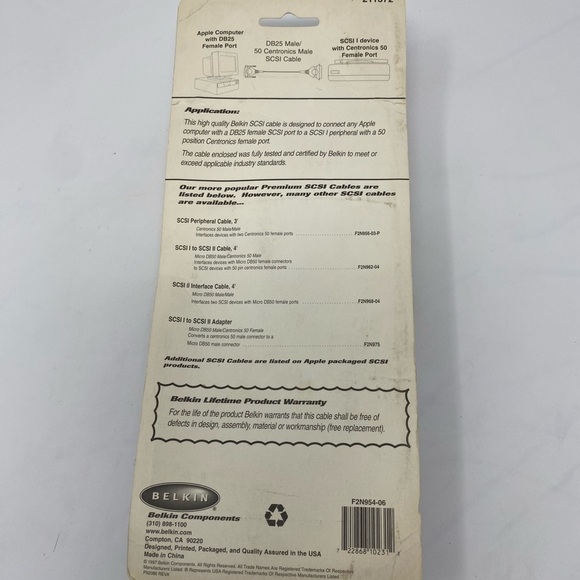 NEW - Apple Compatible 6’ SCSI Series DB25 Male Cable - Picture 3 of 3